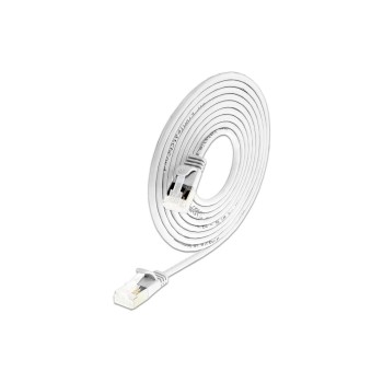 SLIM Câble patch slim RJ-45, Cat 6A, U/FTP, 0.15 m, Blanc SLIM Câble patch slim RJ-45, Cat 6A, U/FTP, 0.15 m, Blanc