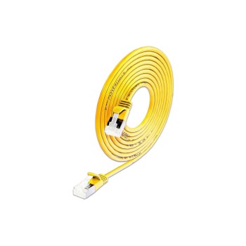 SLIM patch cable: 15cm, yellow, 50-Pack, Cat.6A, U/FTP, LSOH, Klinke nicht brechbar SLIM patch cable: 15cm, yellow, 50-Pack, Cat.6A, U/FTP, LSOH, Klinke nicht brechbar