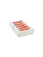 SLIM patch cable: 10cm, orange, 50-Pack, Cat.6A, U/FTP, LSOH, Klinke nicht brechbar