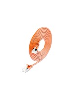 SLIM patch cable: 15cm, orange, 50-Pack, Cat.6A, U/FTP, LSOH, Klinke nicht brechbar