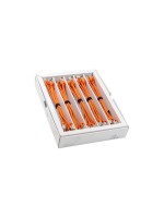 SLIM patch cable: 25cm, orange, 50-Pack, Cat.6A, U/FTP, LSOH, Klinke nicht brechbar