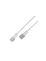 SLIM Patchkabel: U/UTP, 10cm, weiss, Cat.6A, LSOH, AWG28, transluzid, 3.6mm