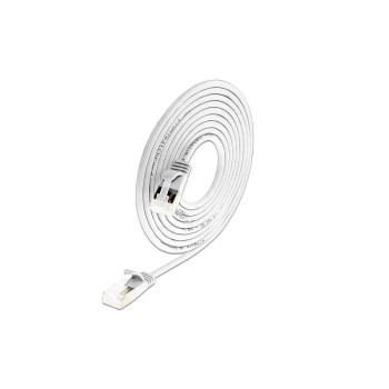 Slim Wirewin Patchkabel: U/FTP, 15cm, weiss, Cat.6A, LSOH, Klinke nicht brechbar, 3.8mm