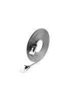 Slim Wirewin Patchkabel: U/FTP,15cm,schwarz, Cat.6A, LSOH, Klinke nicht brechbar, 3.8mm