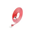 SLIM Câble patch slim RJ-45 - RJ-45, Cat 6A, U/FTP, 0.15 m, Rouge