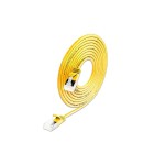 Slim Wirewin Patchkabel: U/FTP, 15cm, gelb, Cat.6A, LSOH, Klinke nicht brechbar, 3.8mm