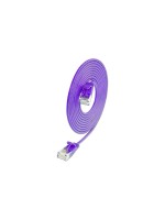 SLIM Patchkabel: U/UTP, 25cm, violett, Cat.6A, LSOH, Klinke nicht brechbar, 3.6mm