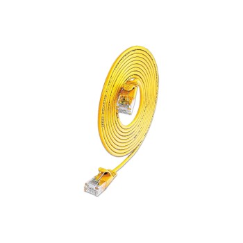SLIM Patchkabel: U/UTP, 1.5m, gelb, Cat.6A, LSOH, Klinke nicht brechbar, 3.6mm