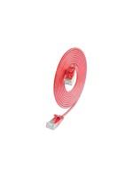 SLIM Patchkabel: U/UTP, 3m, rot, Cat.6A, LSOH, Klinke nicht brechbar, 3.6mm