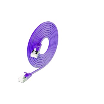 Slim Wirewin Patchkabel: U/FTP, 15cm,violet, Cat.6A, LSOH, Klinke nicht brechbar, 3.8mm