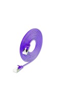 Slim Wirewin Patchkabel: U/FTP, 25cm,violet, Cat.6A, LSOH, Klinke nicht brechbar, 3.8mm
