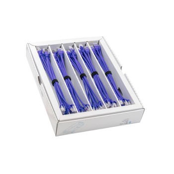 SLIM Câble patch slim RJ-45, Cat 6A, U/FTP, 0.25 m,Violet, Lot de 50 SLIM Câble patch slim RJ-45, Cat 6A, U/FTP, 0.25 m,Violet, Lot de 50