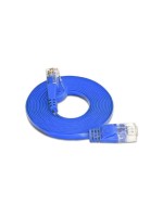 Wirewin Slim Câble patch: UTP, 0.5m, bleu, Cat.6, AWG36, Klinkenschutz, Längenaufdruck