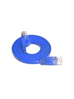 Wirewin Slim Câble patch: UTP, 2m, bleu, Cat.6, AWG36, Klinkenschutz, Längenaufdruck