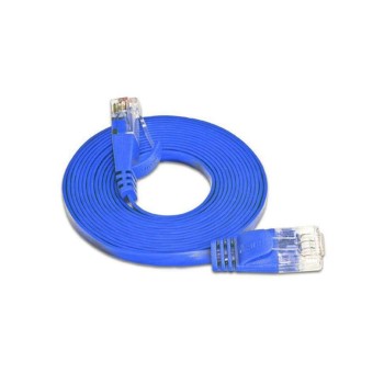 Wirewin Slim patch cable: UTP, 3m, blue, Cat.6, AWG36, Klinkenschutz, Längenaufdruck Wirewin Slim patch cable: UTP, 3m, blue, Cat.6, AWG36, Klinkenschutz, Längenaufdruck