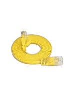 Wirewin Slim Câble patch: UTP, 1.5m, jaune, Cat.6, AWG36, Klinkenschutz, Längenaufdruck