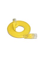 Wirewin Slim Câble patch: UTP, 10m, jaune, Cat.6, AWG36, Klinkenschutz, Längenaufdruck