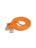 Wirewin Slim Câble patch: UTP, 0.10m, orange, Cat.6, AWG36, Klinkenschutz, Längenaufdruck