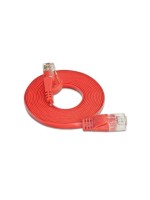 Wirewin Slim Câble patch: UTP, 0.5m, rouge , Cat.6, AWG36, Klinkenschutz, Längenaufdruck