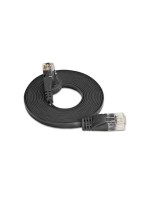 Wirewin Slim Câble patch: UTP, 0.10m,noir, Cat.6, AWG36, Klinkenschutz, Längenaufdruck