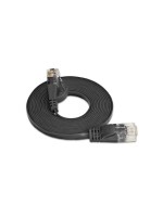 Wirewin Slim Câble patch: UTP, 0.75m,noir, Cat.6, AWG36, Klinkenschutz, Längenaufdruck