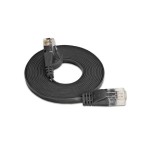 Wirewin Slim Patch cable: UTP, 1m, black, Cat.6, AWG36, Klinkenschutz, Längenaufdruck