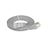 Wirewin Slim Patchkabel: STP, 0.10m, grau, Cat.6, AWG36, Klinkenschutz, Längenaufdruck