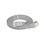 Wirewin Slim Câble patch: STP, 0.75m, gris, Cat.6, AWG36, Klinkenschutz, Längenaufdruck