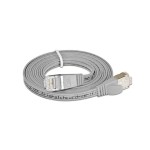 Wirewin Slim Câble patch: STP, 1.5m, gris, Cat.6, AWG36, Klinkenschutz, Längenaufdruck
