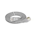 Wirewin Slim Patchkabel: STP, 3m, grau, Cat.6, AWG36, Klinkenschutz, Längenaufdruck