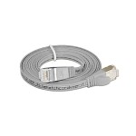 Wirewin Slim Câble patch: STP, 5m, gris, Cat.6, AWG36, Klinkenschutz, Längenaufdruck