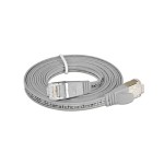 Wirewin Slim Patchkabel: STP, 10m, grau, Cat.6, AWG36, Klinkenschutz, Längenaufdruck