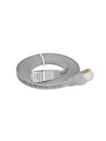 Wirewin Slim Patchkabel: STP, 15m, grau, Cat.6, AWG36, Klinkenschutz, Längenaufdruck