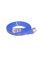 Wirewin Slim Câble patch: STP, 0.5m, bleu, Cat.6, AWG36, Klinkenschutz, Längenaufdruck