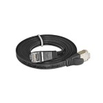 Wirewin Slim Câble patch: STP, 0.25m,noir, Cat.6, AWG36, Klinkenschutz, Längenaufdruck