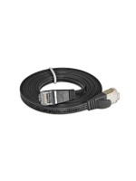 SLIM Câble patch slim RJ-45 - RJ-45, Cat 6, STP, 2 m, Noir
