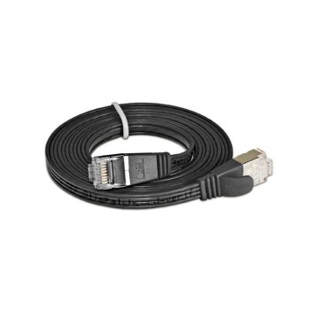 Wirewin Slim patch cable: STP, 2m, black , Cat.6, AWG36, Klinkenschutz, Längenaufdruck Wirewin Slim patch cable: STP, 2m, black , Cat.6, AWG36, Klinkenschutz, Längenaufdruck