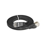 Wirewin Slim Patchkabel: STP, 10m, schwarz, Cat.6, AWG36, Klinkenschutz, Längenaufdruck