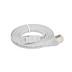 Wirewin Slim Câble patch: STP, 0.5m, blanc, Cat.6, AWG36, Klinkenschutz, Längenaufdruck