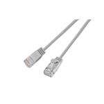 Slim Wirewin Patch cable:UTP, 15cm,grey, Cat.6, AWG36, Klinkenschutz, rund, 2.8mm