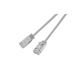 Slim Wirewin Patchkabel: UTP, 50cm, grau, Cat.6, AWG36, Klinkenschutz, rund, 2.8mm