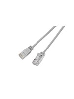Slim Wirewin Câble patch: UTP, 1.5m, gris, Cat.6, AWG36, Klinkenschutz, rund, 2.8mm