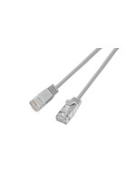 Slim Wirewin Patchkabel: UTP, 2m, grau, Cat.6, AWG36, Klinkenschutz, rund, 2.8mm