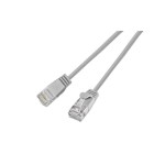 Slim Wirewin Câble patch: UTP, 10m, gris, Cat.6, AWG36, Klinkenschutz, rund, 2.8mm