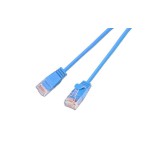 Slim Wirewin Patch cable: UTP, 15cm,blue, Cat.6, AWG36, Klinkenschutz, rund, 2.8mm