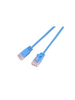 Slim Wirewin Câble patch: UTP, 1.5m, bleu, Cat.6, AWG36, Klinkenschutz, rund, 2.8mm