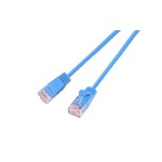 Slim Wirewin Câble patch: UTP, 2m, bleu, Cat.6, AWG36, Klinkenschutz, rund, 2.8mm