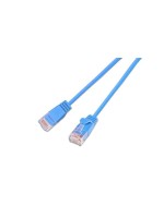 Slim Wirewin Câble patch: UTP, 2m, bleu, Cat.6, AWG36, Klinkenschutz, rund, 2.8mm