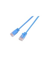 Slim Wirewin Câble patch: UTP, 5m, bleu, Cat.6, AWG36, Klinkenschutz, rund, 2.8mm