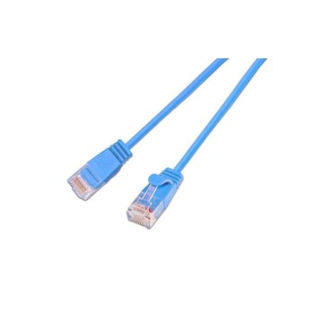 Wirewin Slim patch cable: UTP, 10m, blue, Cat.6, AWG36, Klinkenschutz, rund, 2.8mm Wirewin Slim patch cable: UTP, 10m, blue, Cat.6, AWG36, Klinkenschutz, rund, 2.8mm